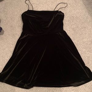 Urban Outfitters black velvet mini dress